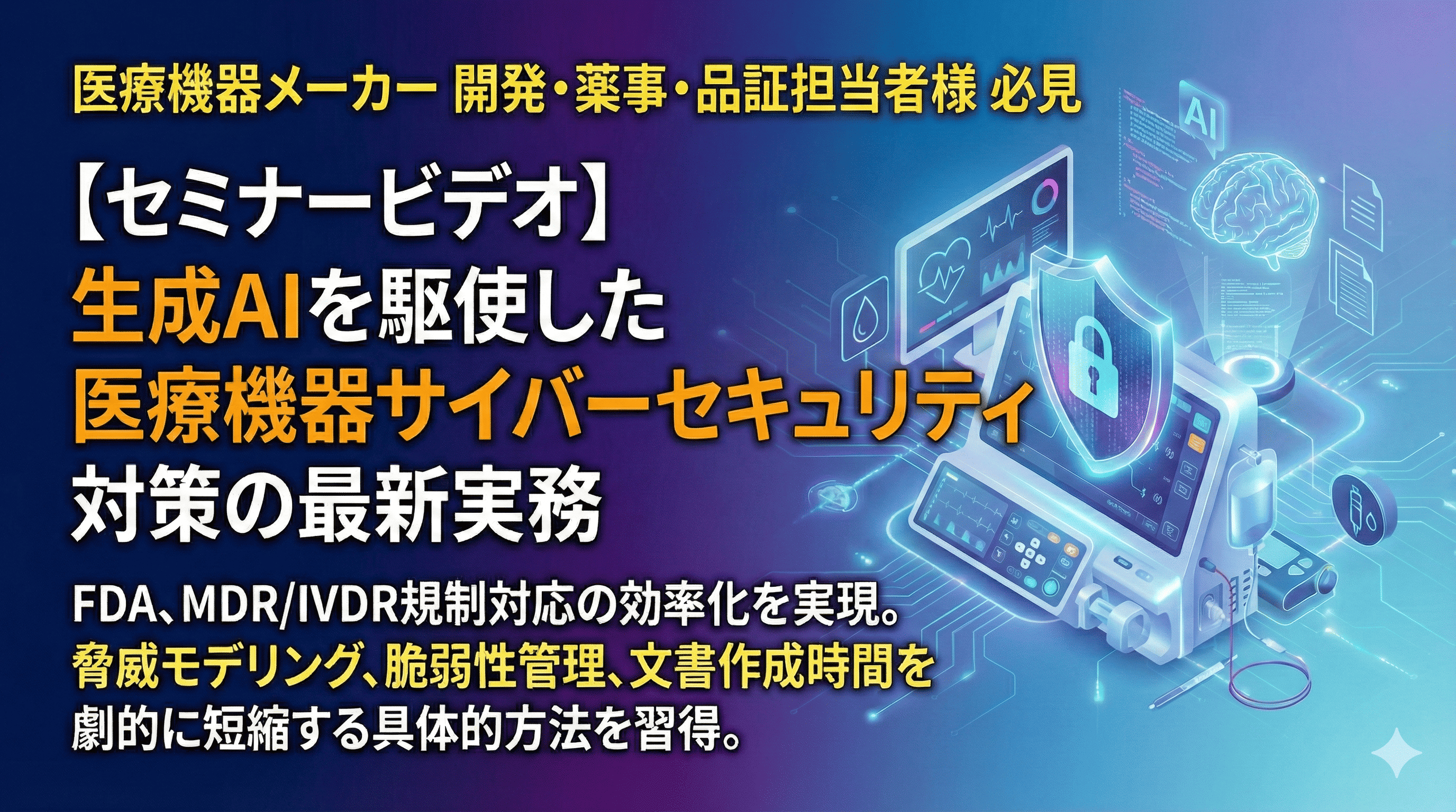 生成AIを使用した医療機器サイバーセキュリティ対策