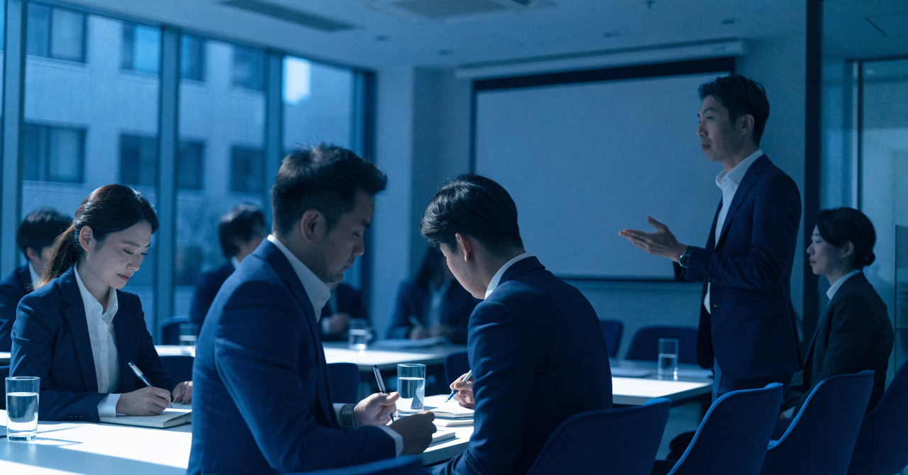 会議室で行われるセミナーの様子